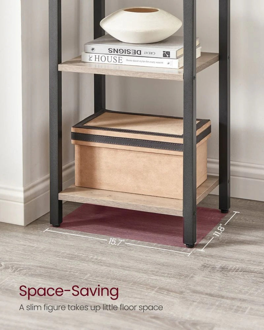 6 Tier Narrow Bookcase With Steel Frame Storage Shelf – product view 17 | Ridgefield Furniture