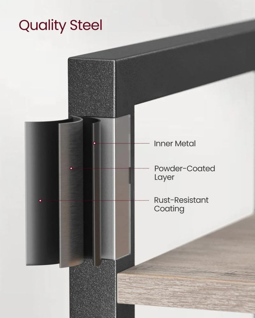 6 Tier Narrow Bookcase With Steel Frame Storage Shelf – product view 19 | Ridgefield Furniture