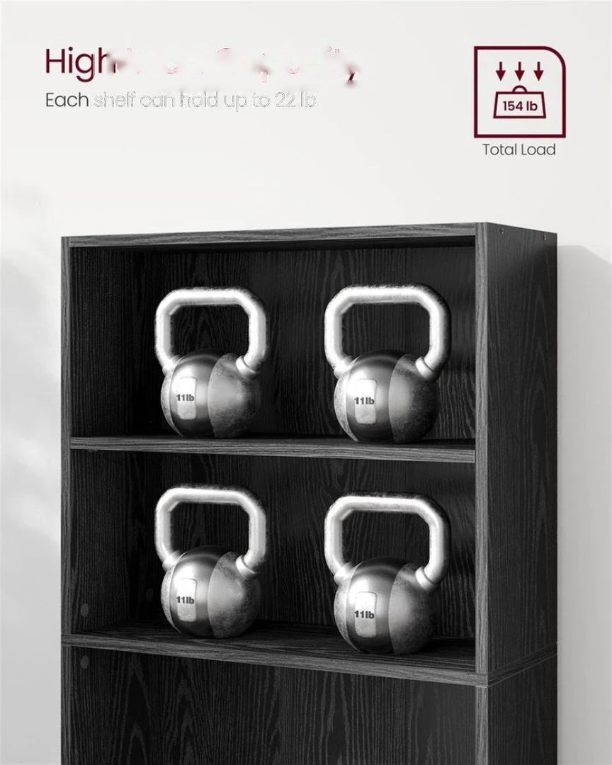 6 Tier Open Bookcase With Adjustable Storage Shelves – product view 15 | Ridgefield Furniture