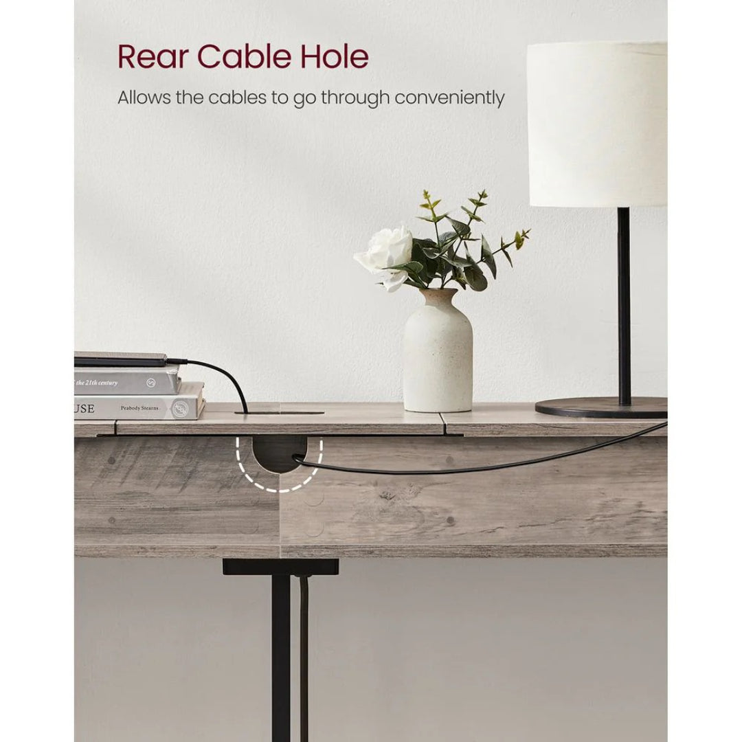 70-Inch Console Table with Charging Station and Storage Shelves – product view 24 | Ridgefield Furniture
