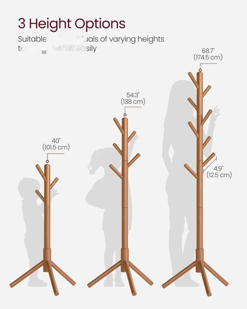 Solid Wood Coat Rack With 8 Hooks – product view 11 | Ridgefield Furniture