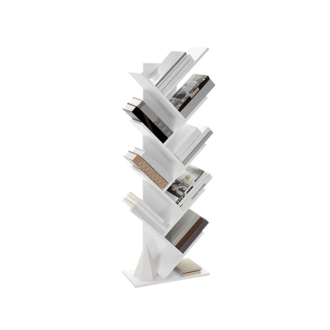 9 Tier Tree Bookshelf Space Saving Bookcase Storage Shelf – product view 1 | Ridgefield Furniture