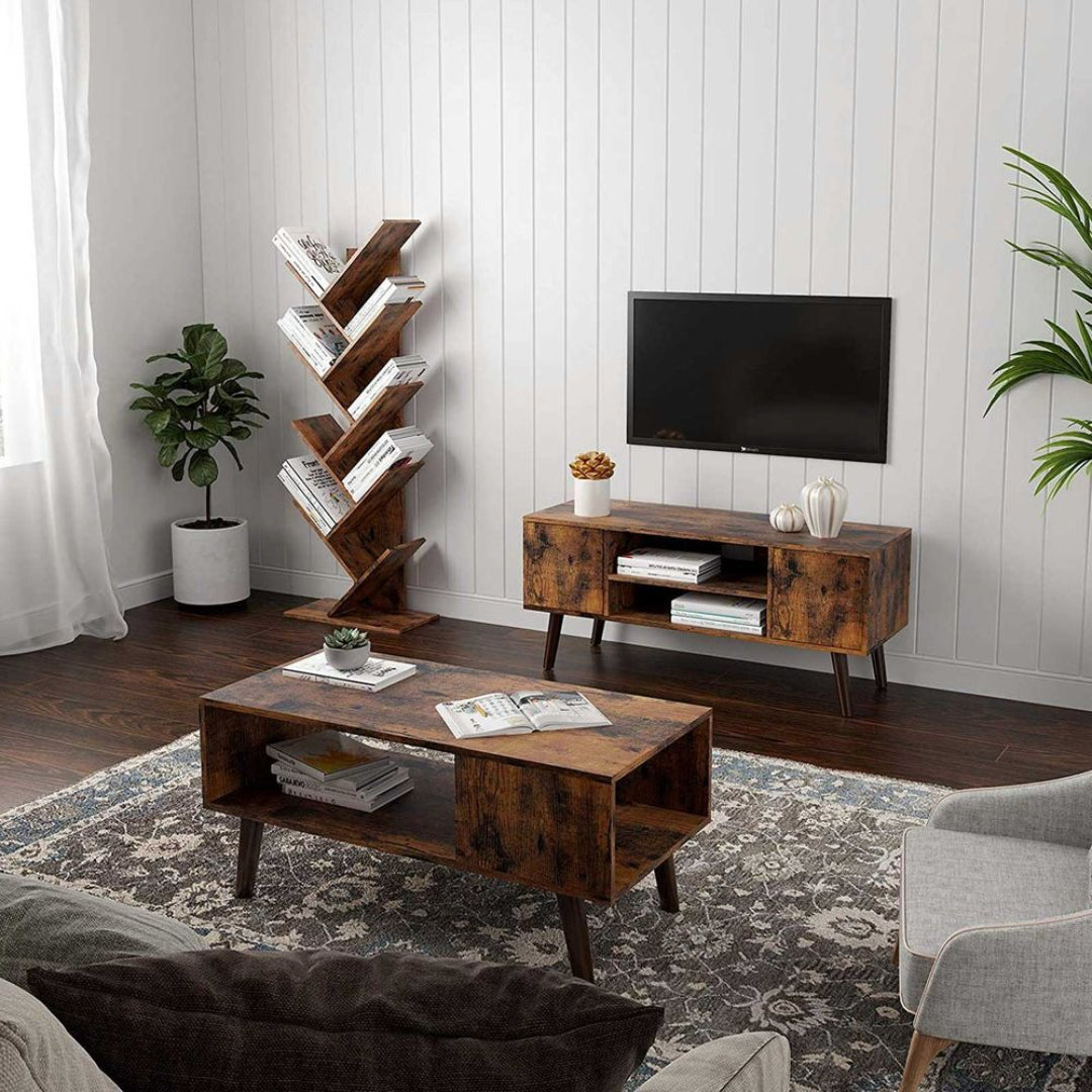 9 Tier Tree Bookshelf Space Saving Bookcase Storage Shelf – product view 12 | Ridgefield Furniture