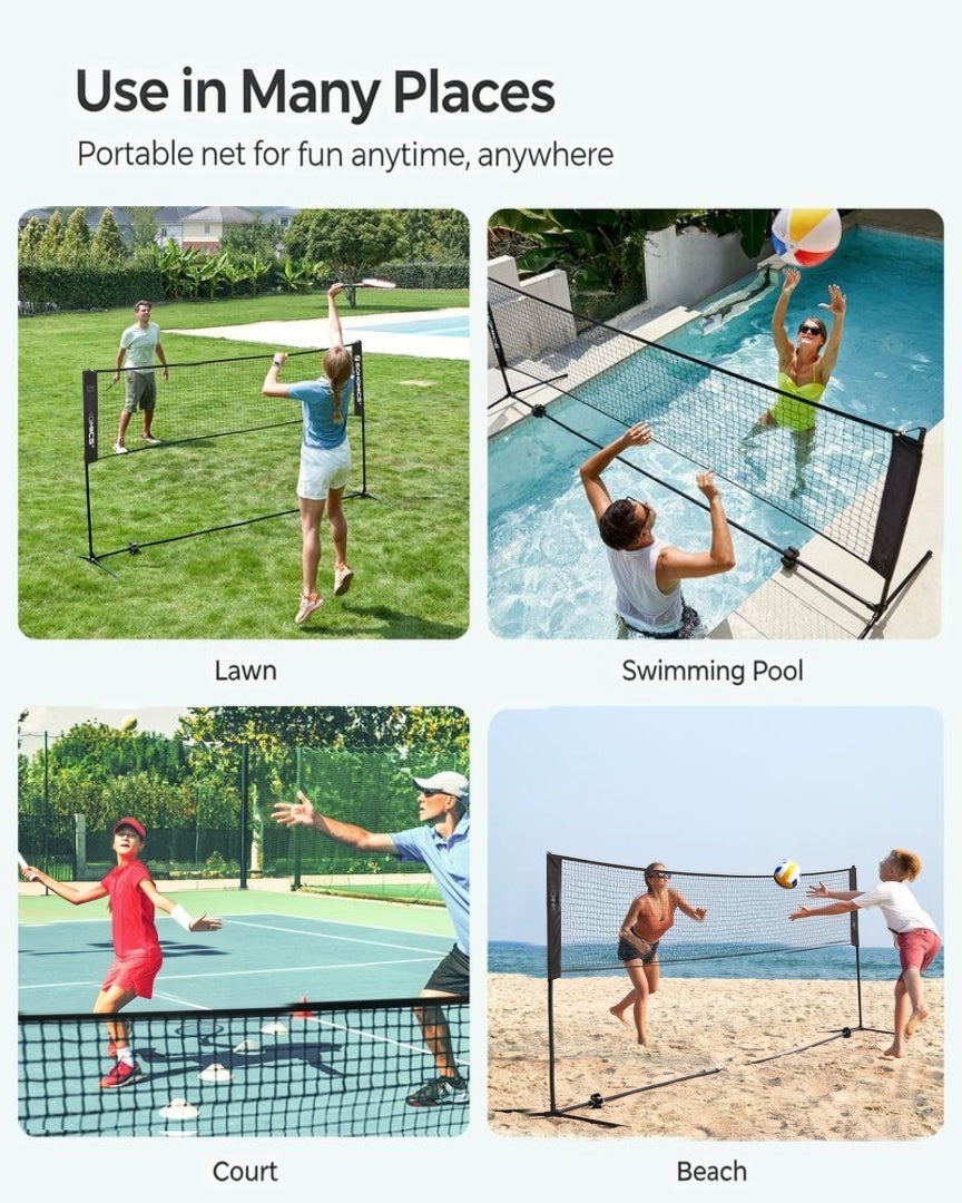 Badminton Net Portable Adjustable Height 35.4-61in Set – product view 7 | Ridgefield Furniture