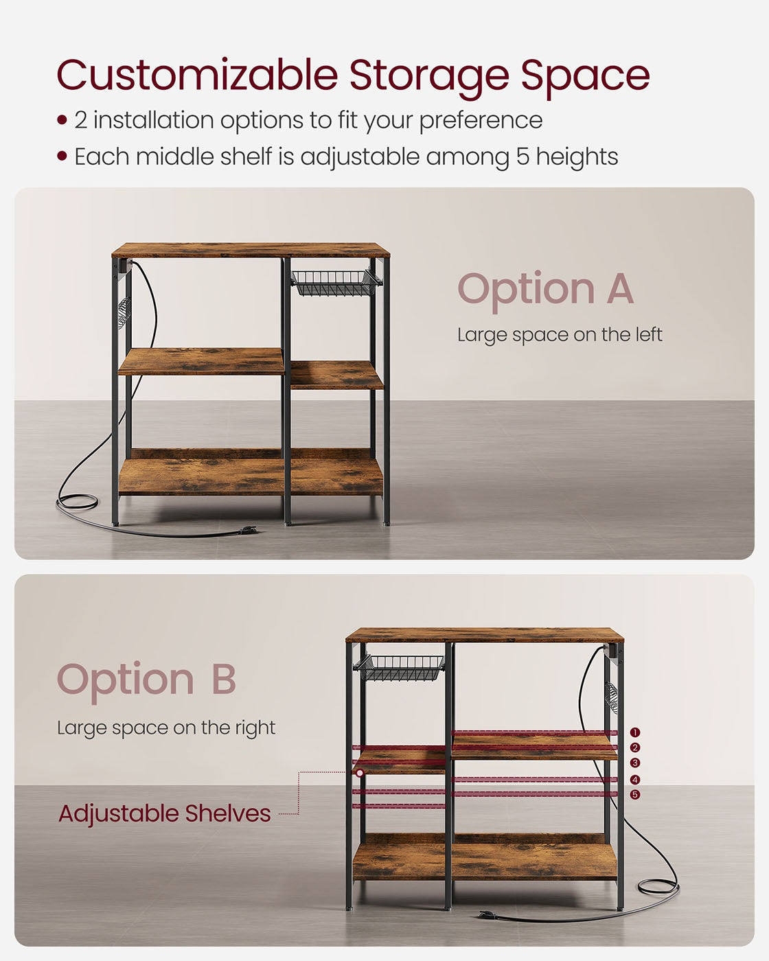 Baker's Rack With Charging Station - product photo 39