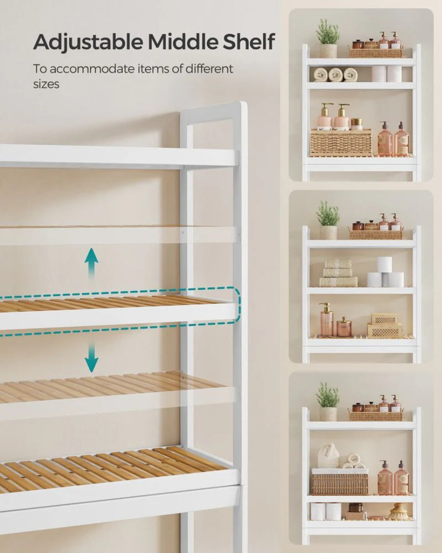 Bamboo Over Toilet Bathroom Organizer 3 Or 4 Tier Shelf – product view 10 | Ridgefield Furniture