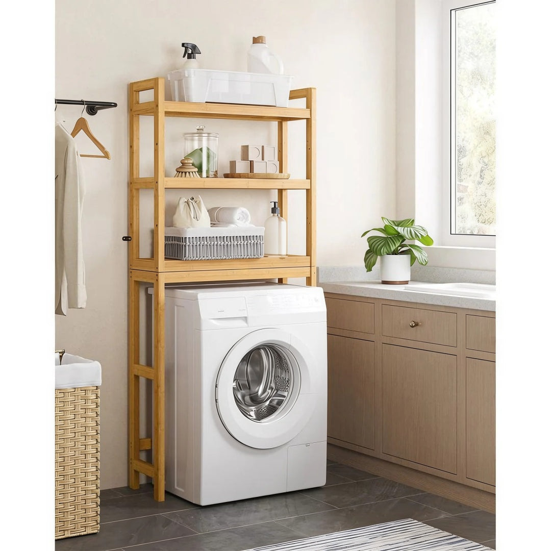 Bamboo Over Toilet Bathroom Organizer 3 Or 4 Tier Shelf – product view 17 | Ridgefield Furniture