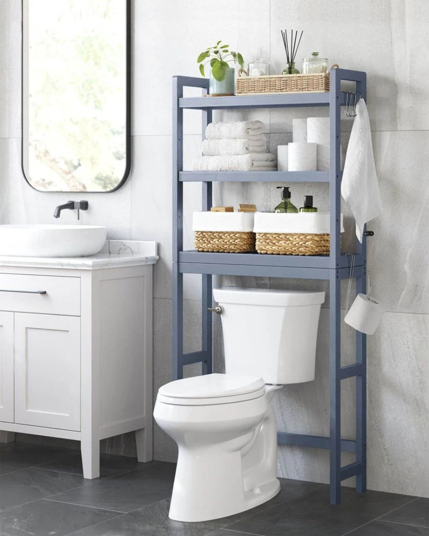 Bamboo Over Toilet Bathroom Organizer 3 Or 4 Tier Shelf – product view 21 | Ridgefield Furniture