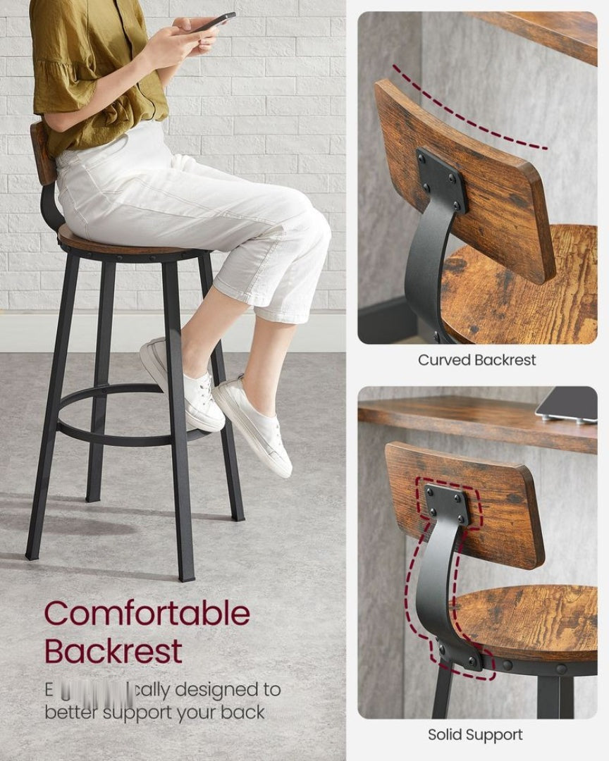 Bar Height Bar Stools with Backrest – product view 8 | Ridgefield Furniture