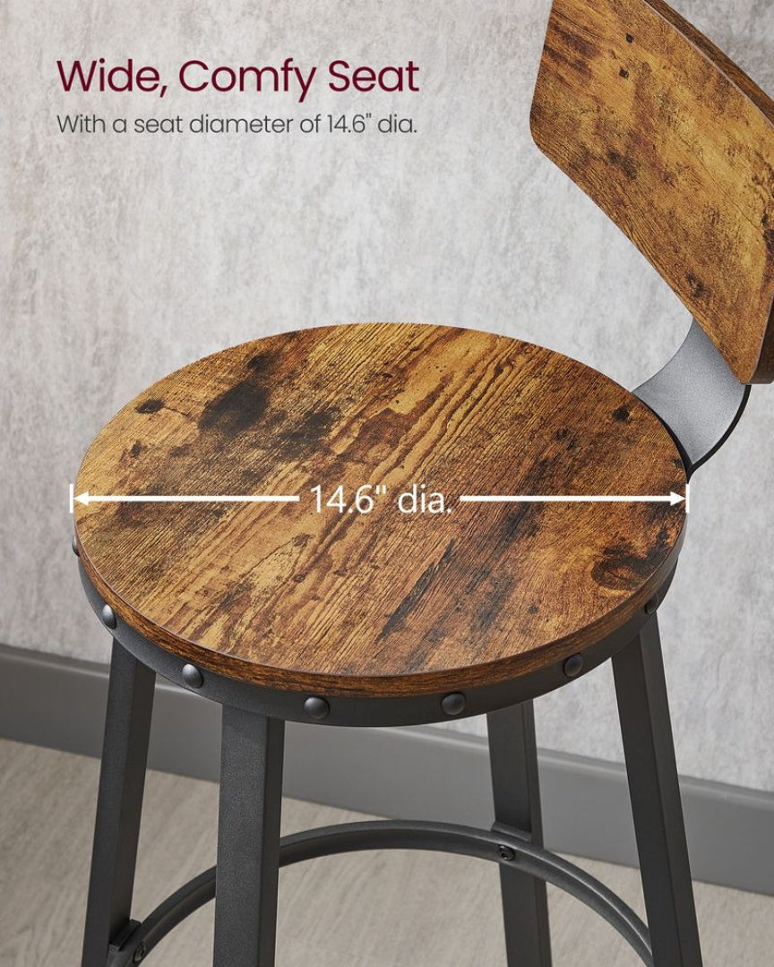 Bar Height Bar Stools with Backrest – product view 10 | Ridgefield Furniture