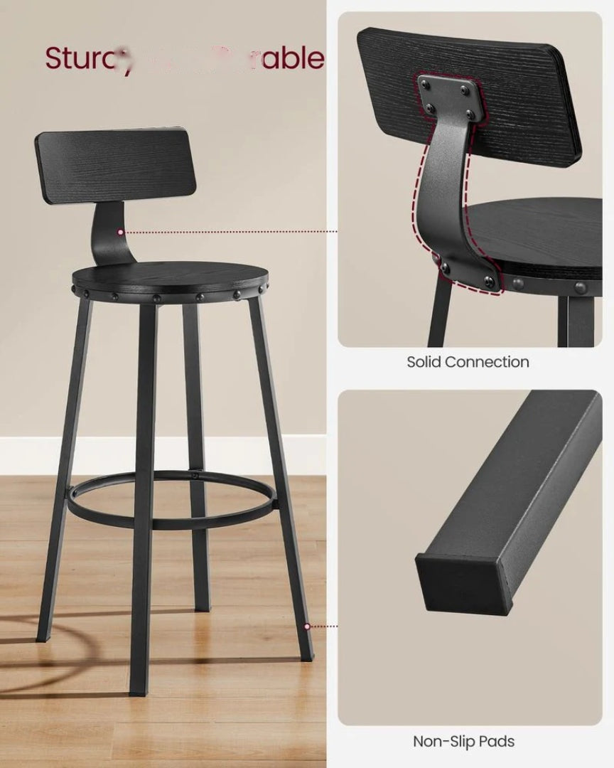Bar Height Bar Stools with Backrest – product view 27 | Ridgefield Furniture