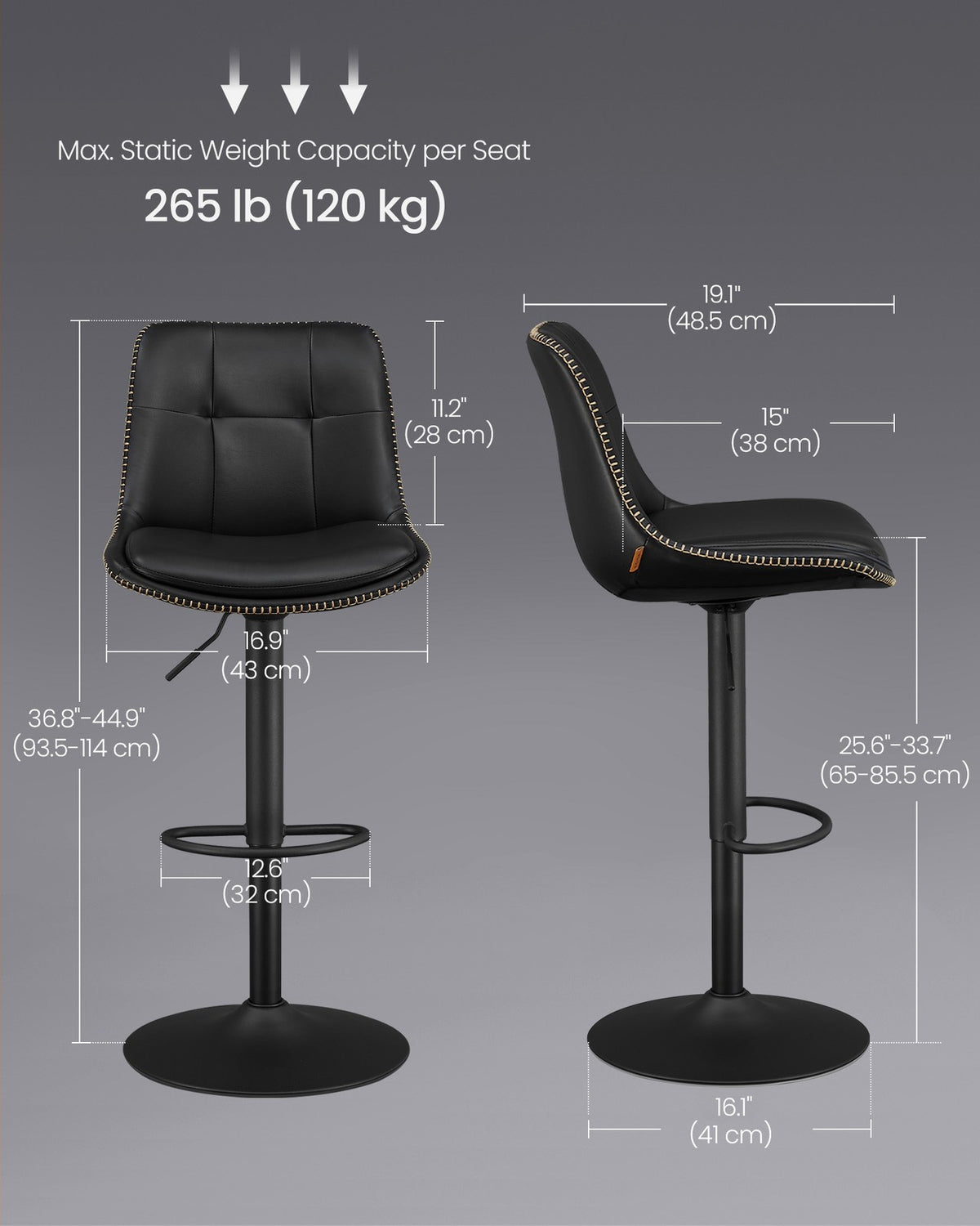 Bar Stools, Swivel Bar Chairs - product photo 13