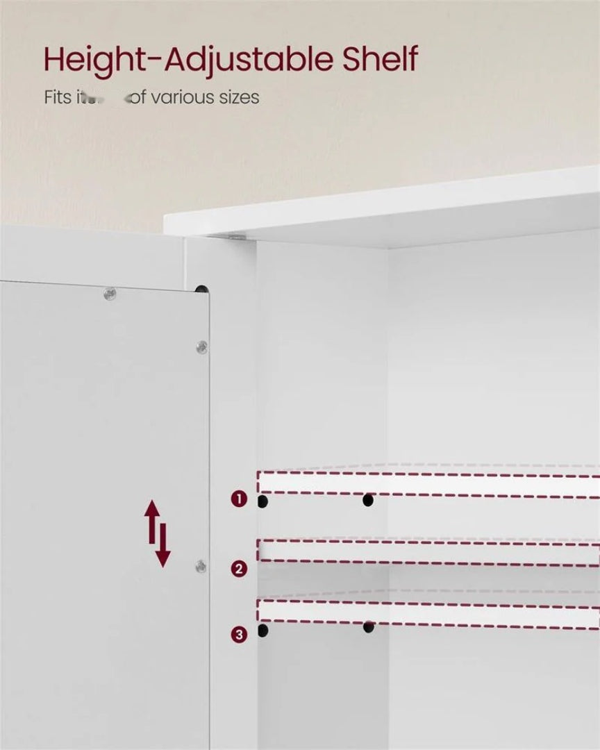 Bathroom Cabinet With Mirror Wall Mounted Storage 22.2in Wide – product view 6 | Ridgefield Furniture