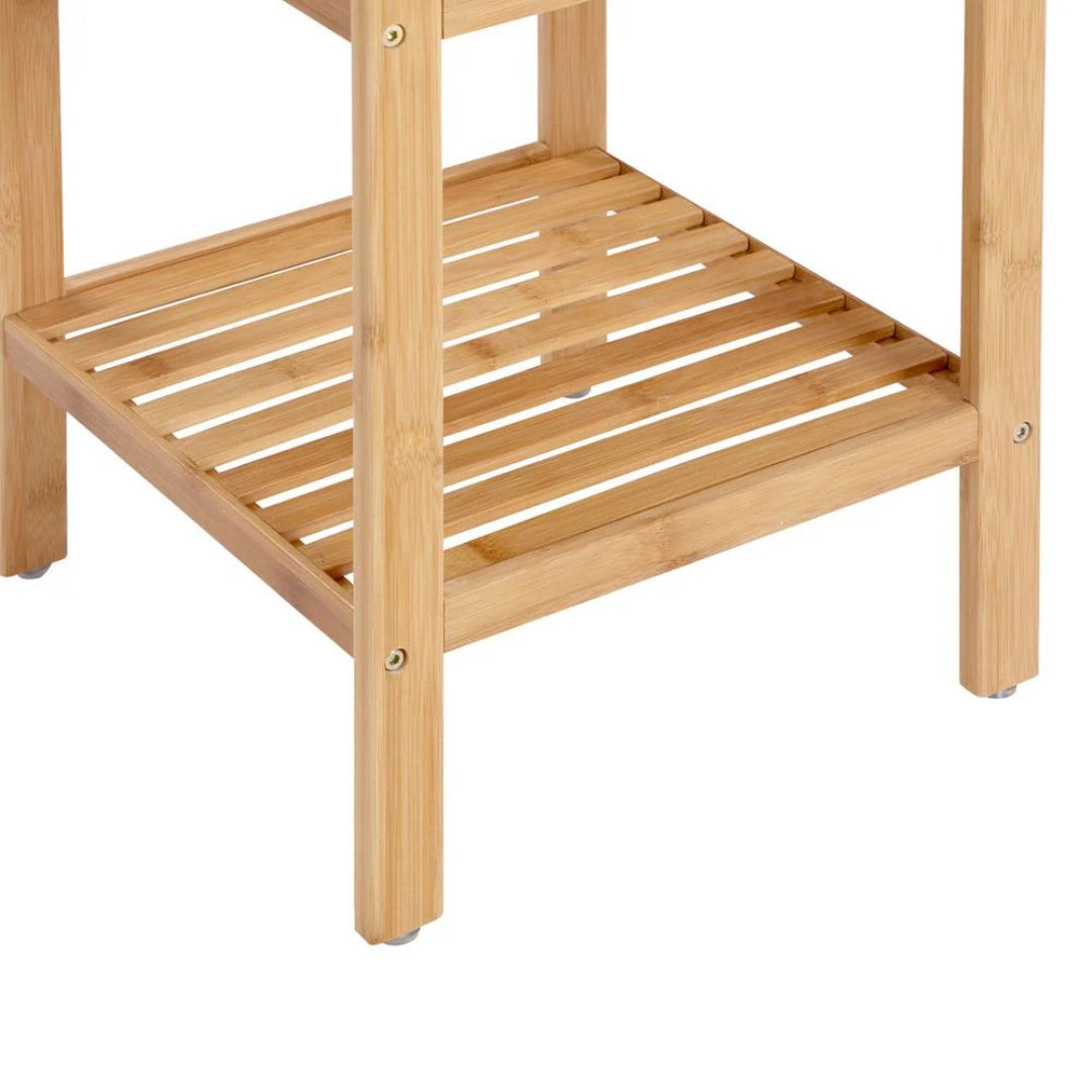 Bathroom Shelf 4-Tier Bamboo Storage Rack 38.6in High – product view 10 | Ridgefield Furniture