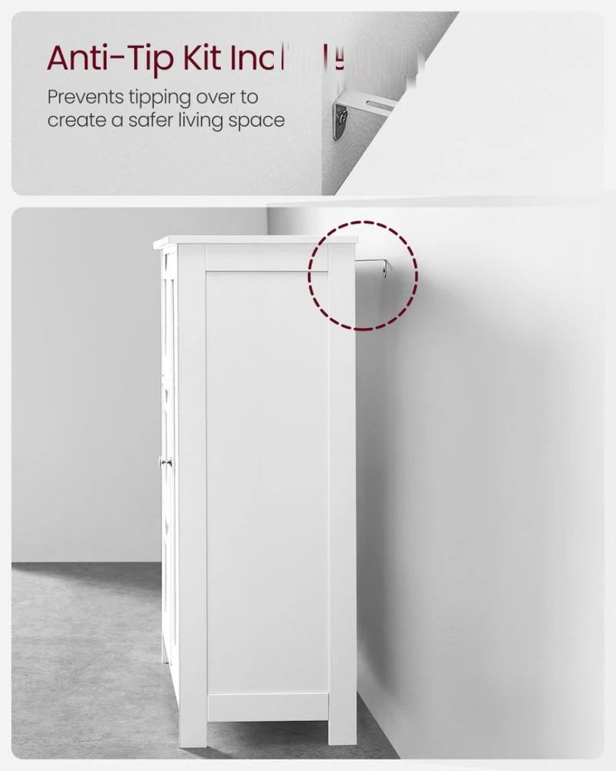 Bathroom Storage Cabinet With 3 Drawers Freestanding 23.6in Wide – product view 6 | Ridgefield Furniture