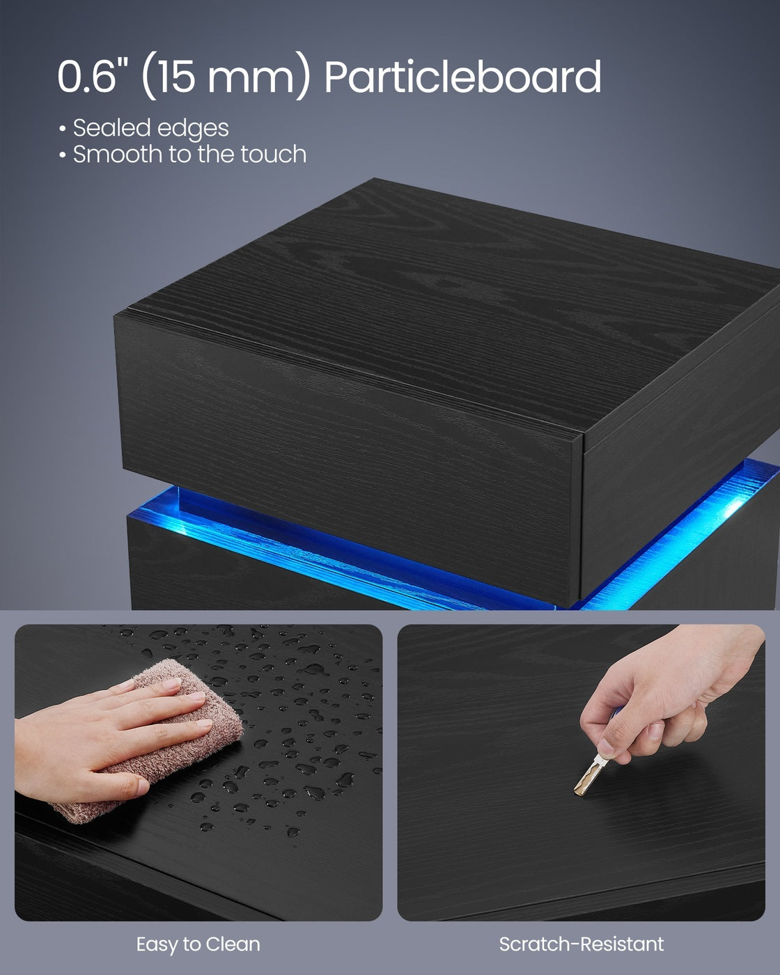Bedside Table With LED Lights - product photo 14
