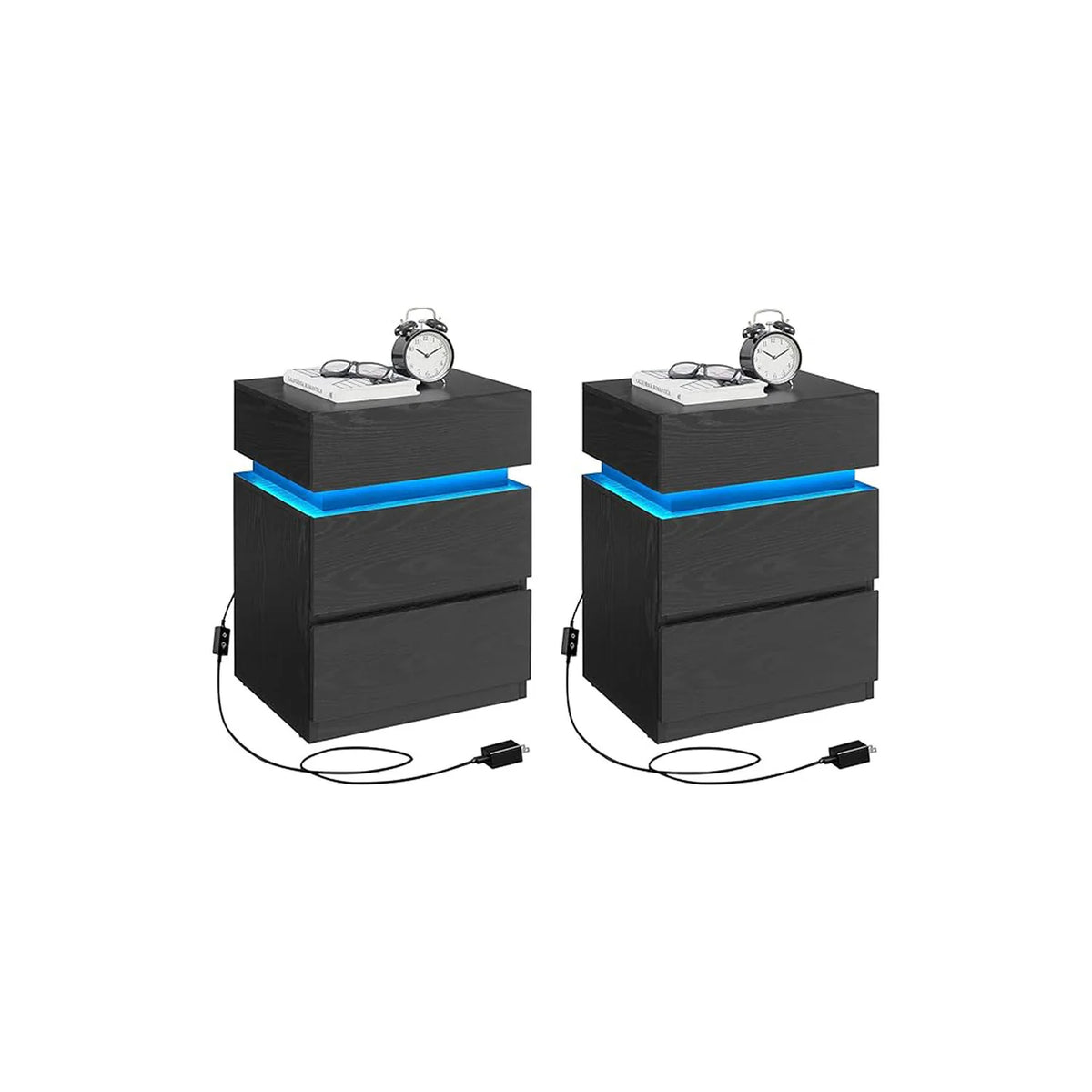 Bedside Table With LED Lights - ULET799T58