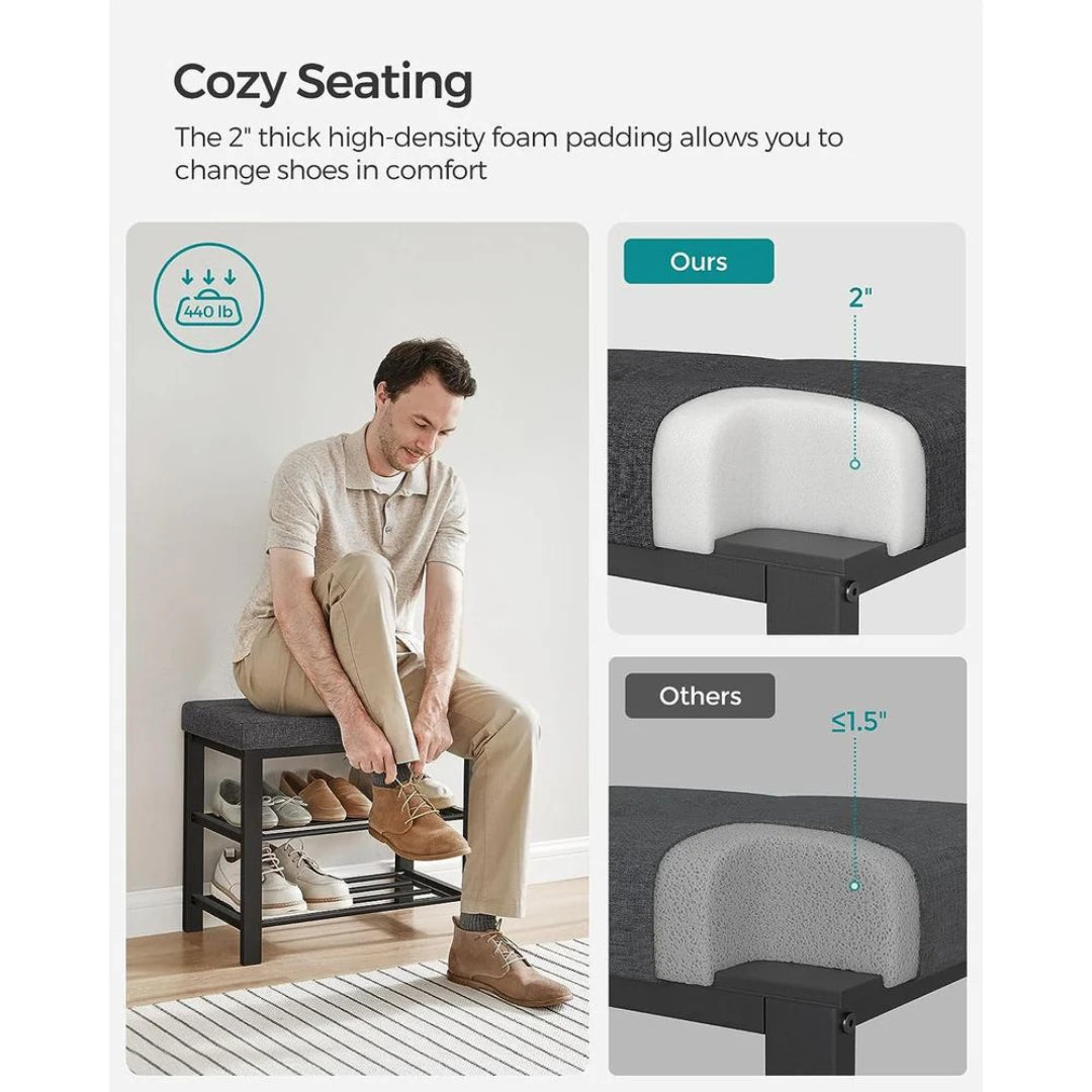 Shoe Bench With Cushion – product view 6 | Ridgefield Furniture