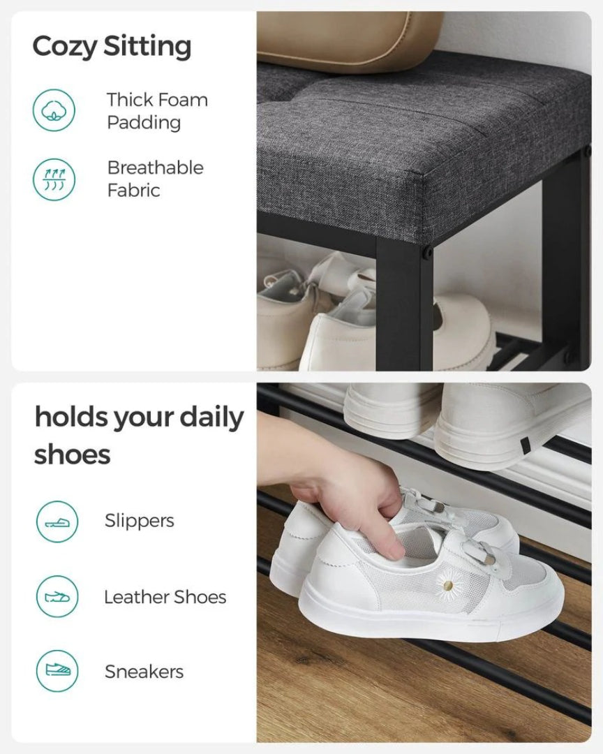 Shoe Bench With Cushion – product view 11 | Ridgefield Furniture