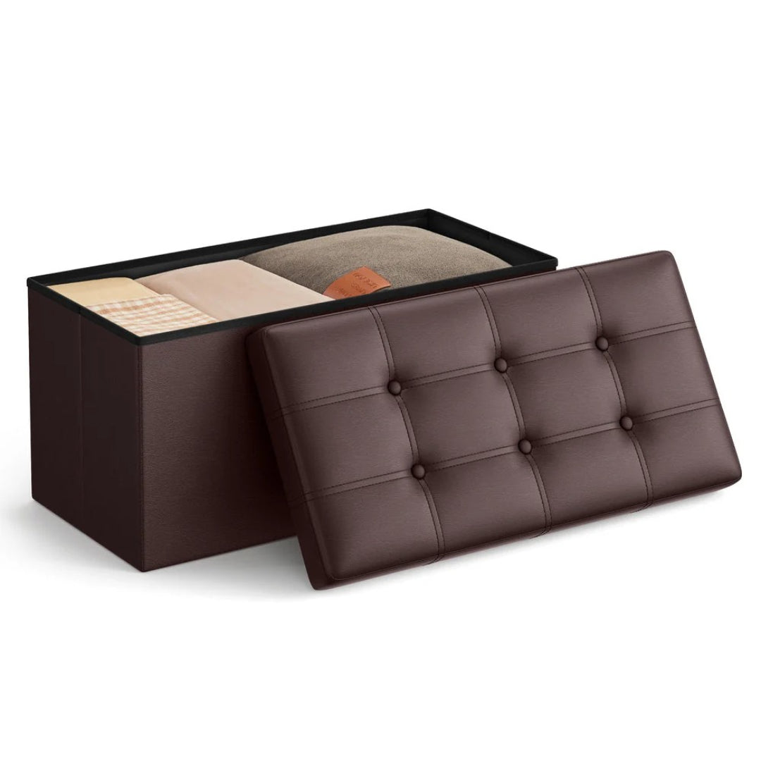30/43 Inch Folding Storage Ottoman Bench With Lid Organizer – product view 8 | Ridgefield Furniture