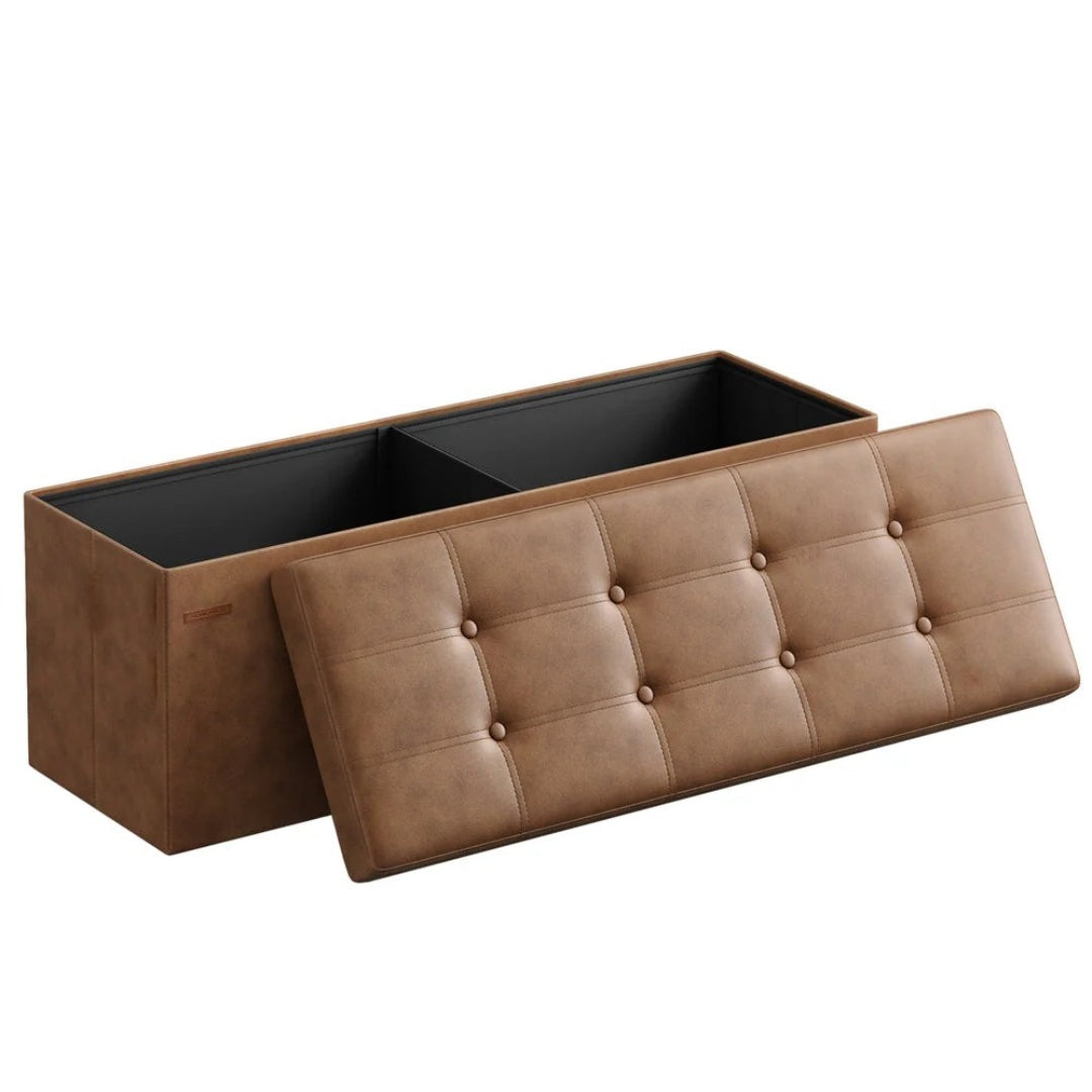 30/43 Inch Folding Storage Ottoman Bench With Lid Organizer – product view 10 | Ridgefield Furniture