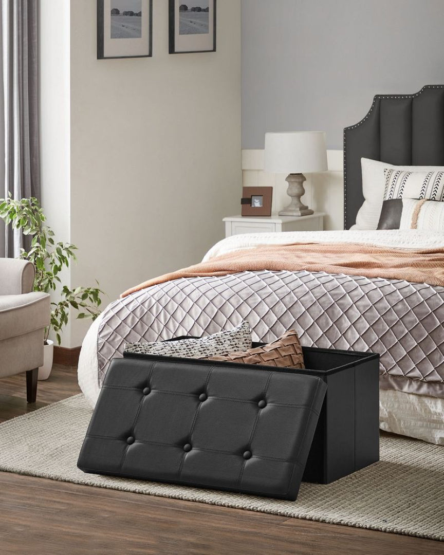 30/43 Inch Folding Storage Ottoman Bench With Lid Organizer – product view 22 | Ridgefield Furniture