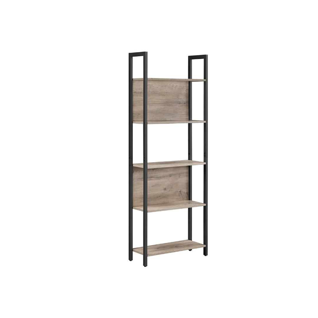 5 Tier Bookshelf With Steel Frame – product view 1 | Ridgefield Furniture