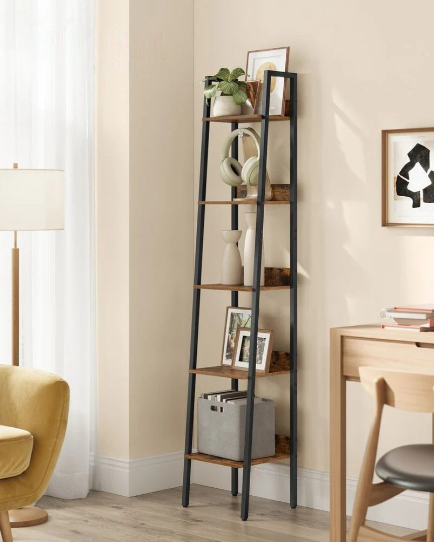 5 Tier Narrow Bookcase – product view 3 | Ridgefield Furniture