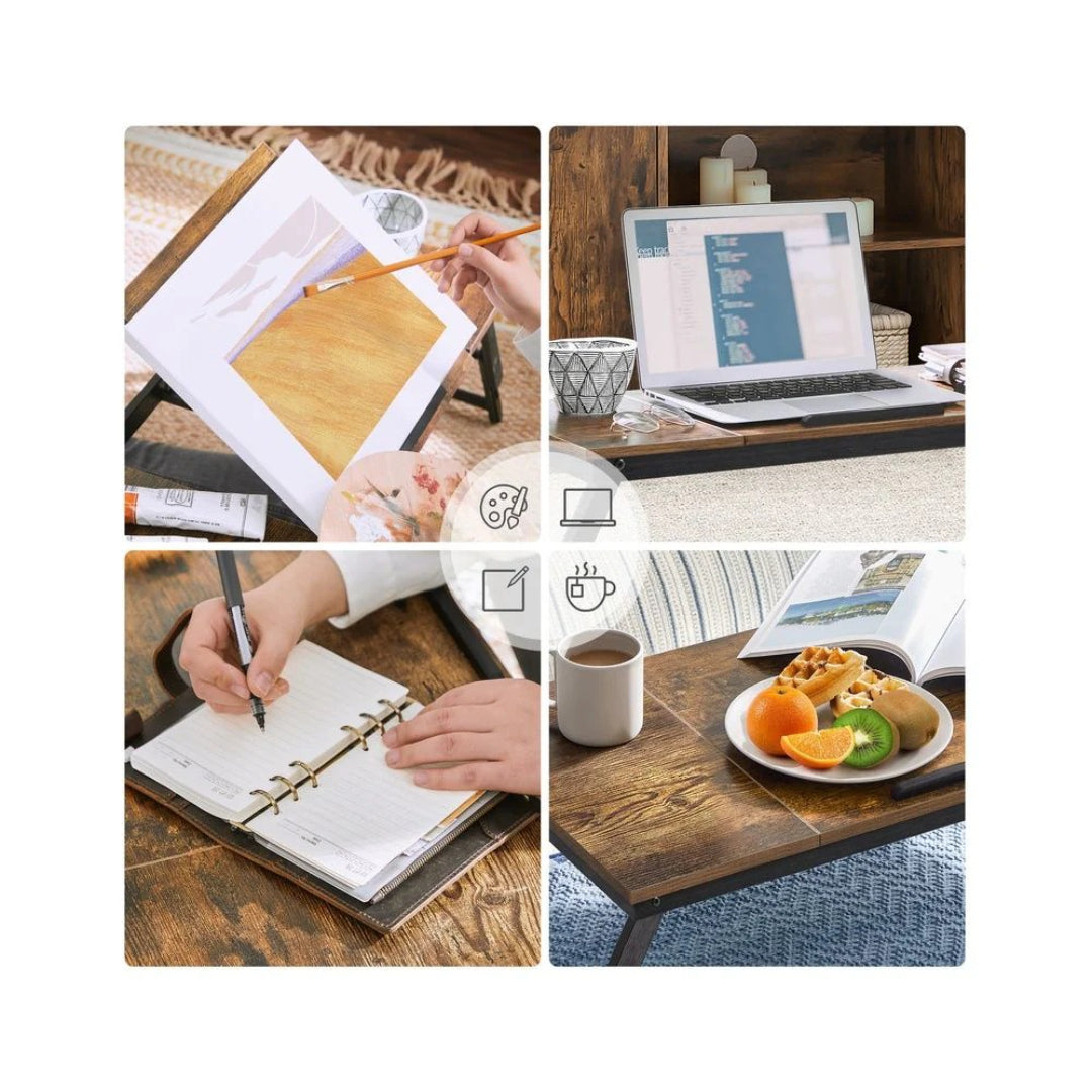 Adjustable Laptop Table With Tilt Top & Foldable Legs Bed Tray – product view 4 | Ridgefield Furniture
