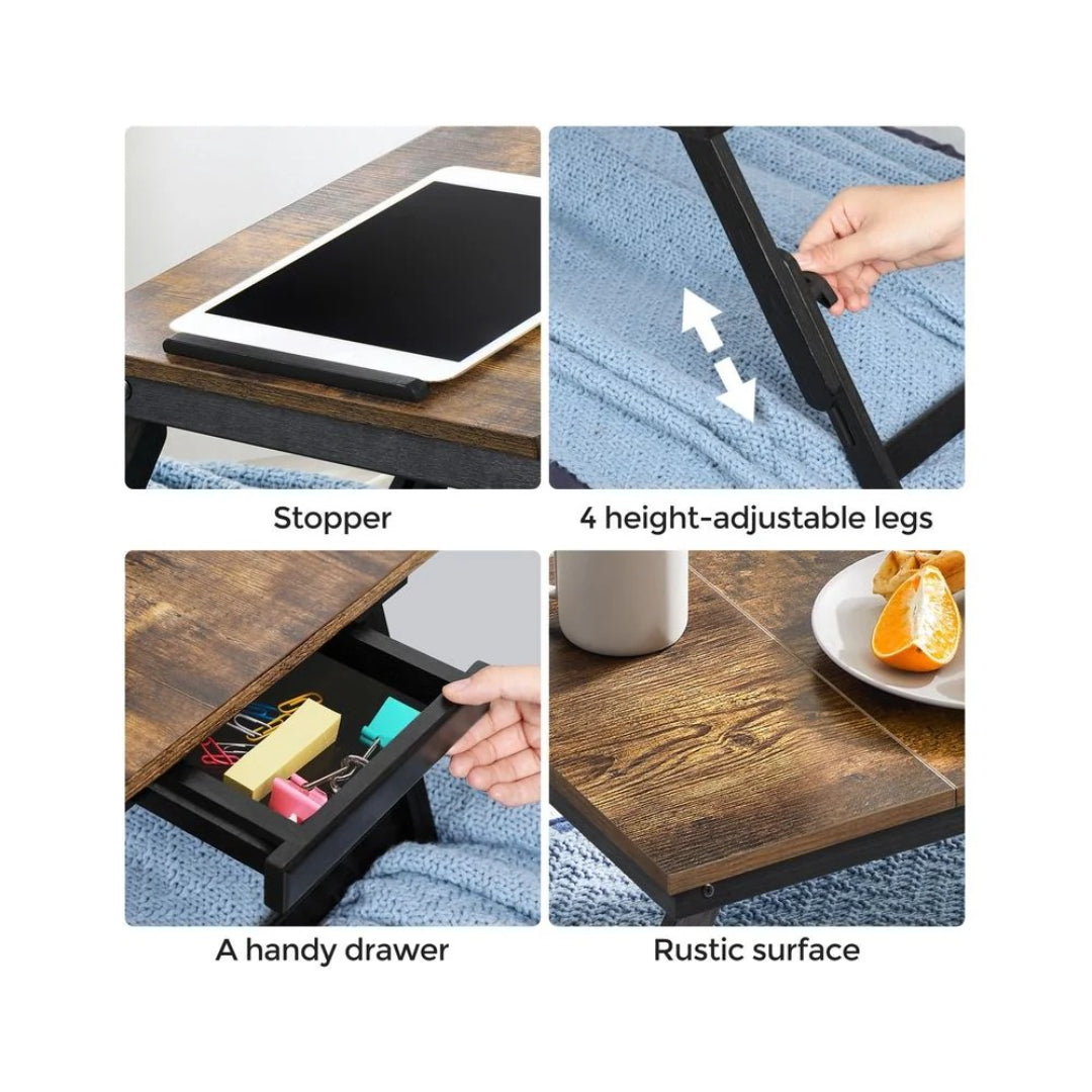 Adjustable Laptop Table With Tilt Top & Foldable Legs Bed Tray – product view 7 | Ridgefield Furniture