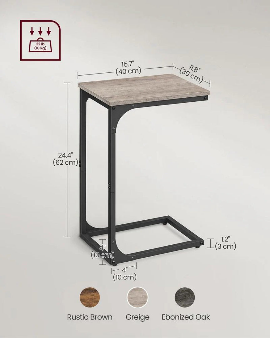 C-Shaped End Table For Sofa With Steel Frame – product view 23 | Ridgefield Furniture