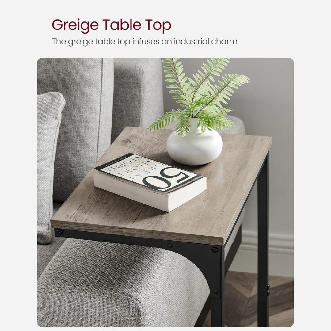 C-Shaped End Table With Metal Frame Sofa Side Table – product view 24 | Ridgefield Furniture