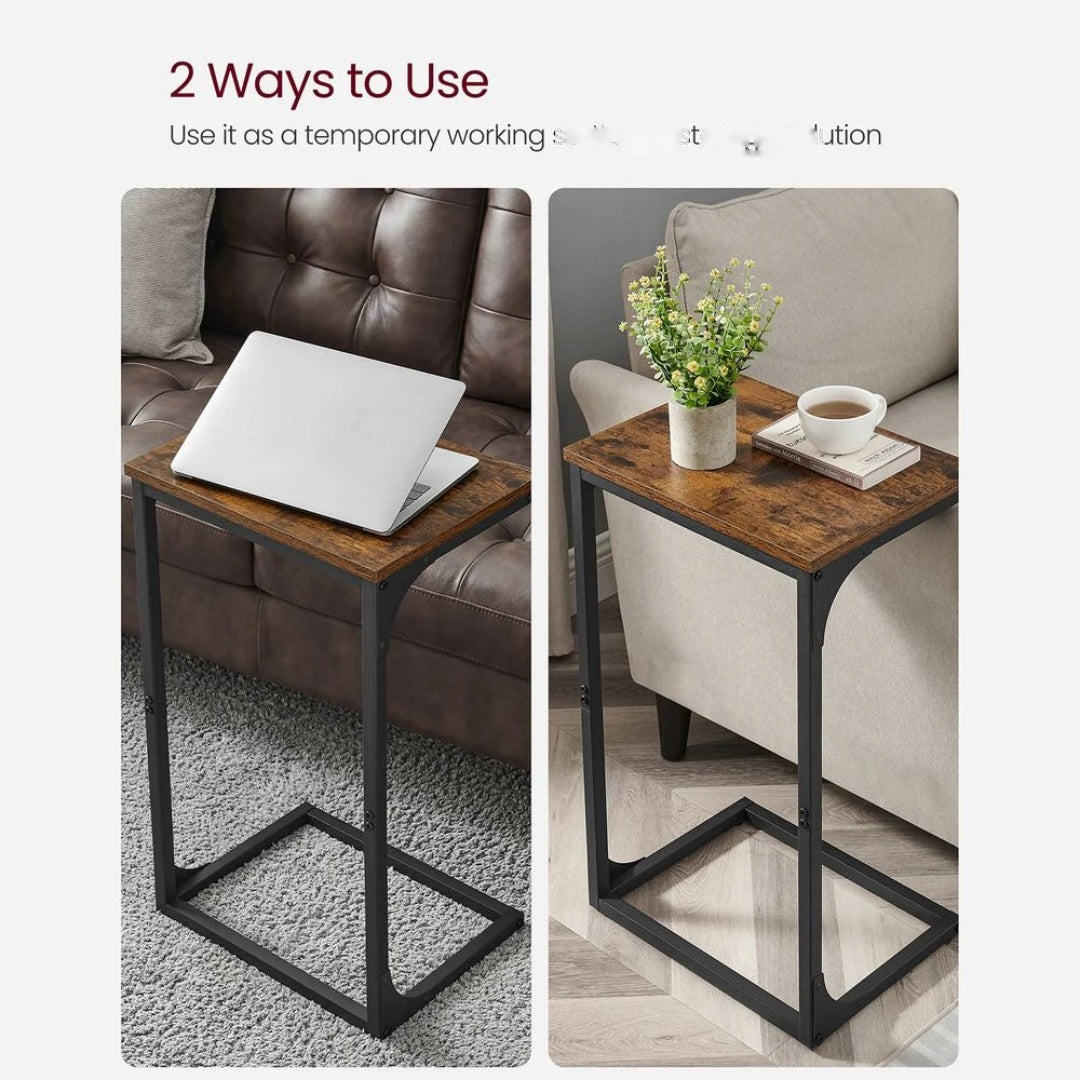 C-Shaped End Table With Metal Frame Sofa Side Table – product view 31 | Ridgefield Furniture
