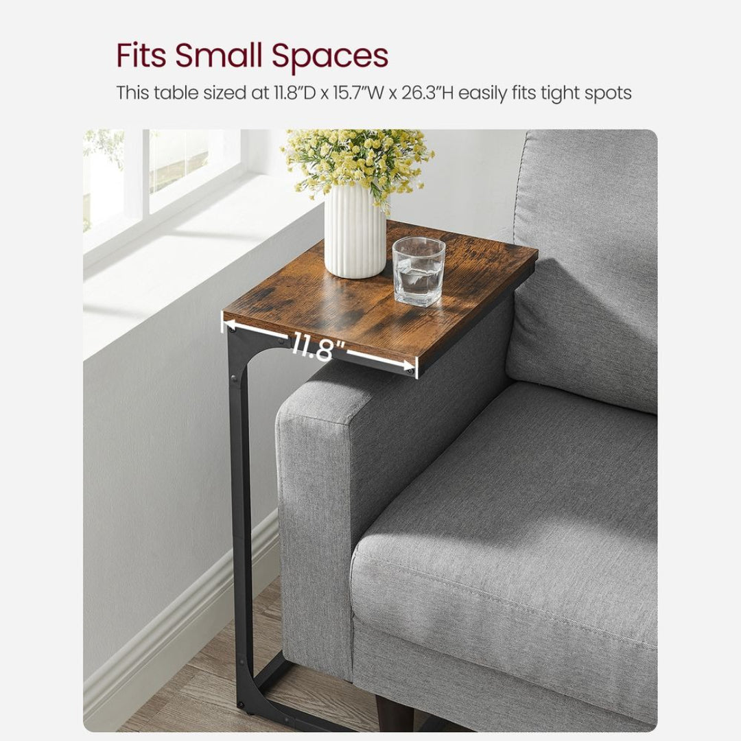 C-Shaped End Table With Metal Frame Sofa Side Table – product view 35 | Ridgefield Furniture