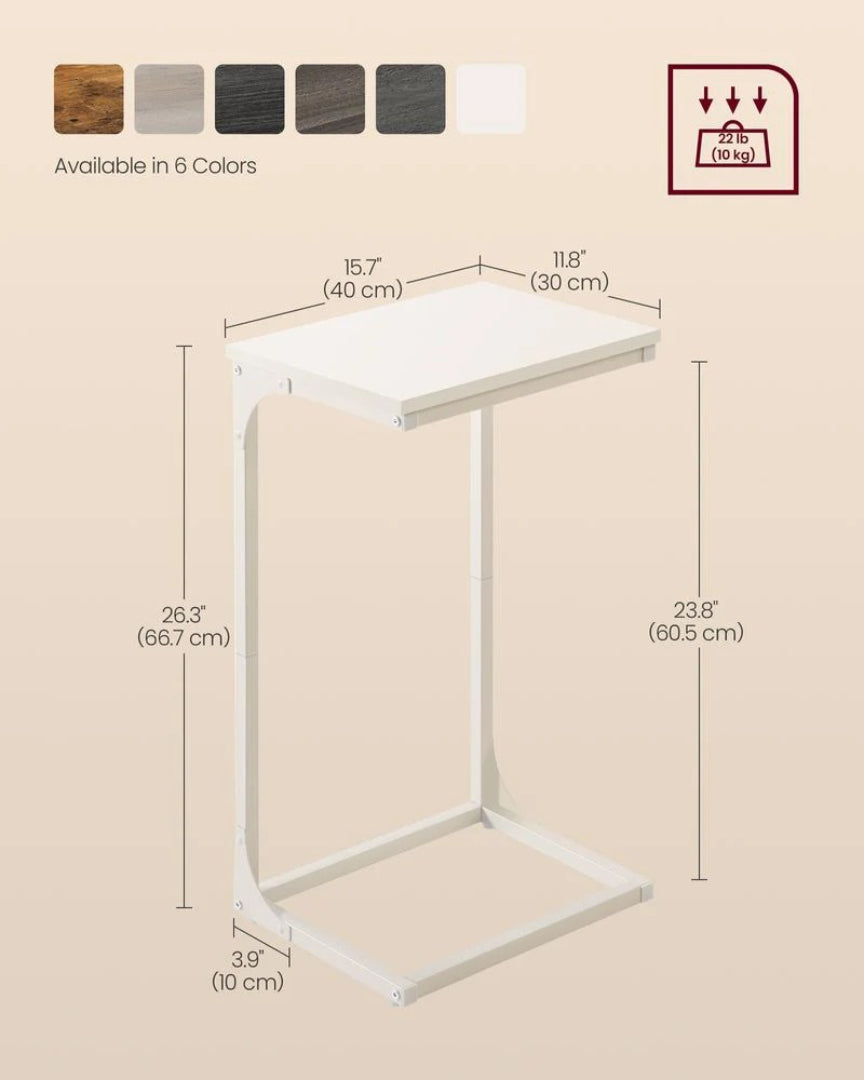 C-Shaped End Table With Metal Frame Sofa Side Table – product view 41 | Ridgefield Furniture