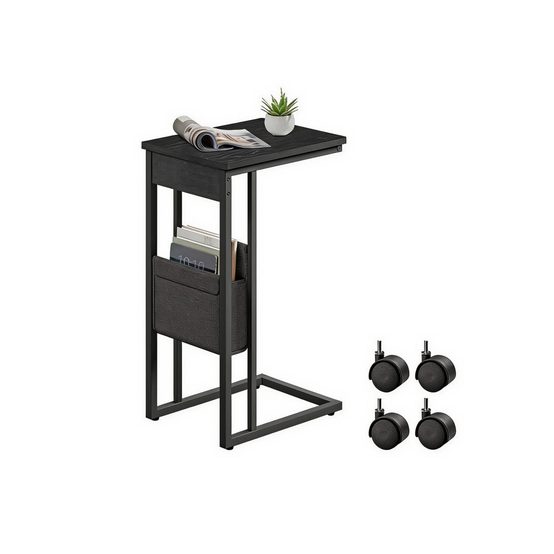 C-Shaped Side Table with Charging Station for Sofa or Bed – product view 6 | Ridgefield Furniture