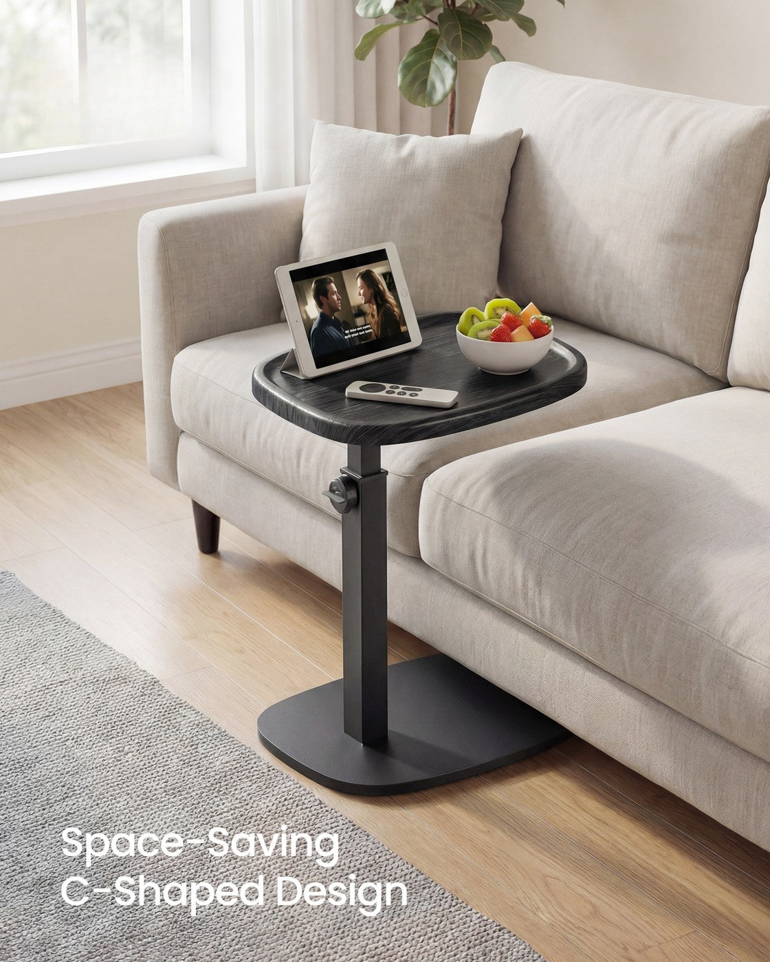 C Shaped Sofa Side Table With Adjustable Height, Couch And Bedside Table - product photo 10
