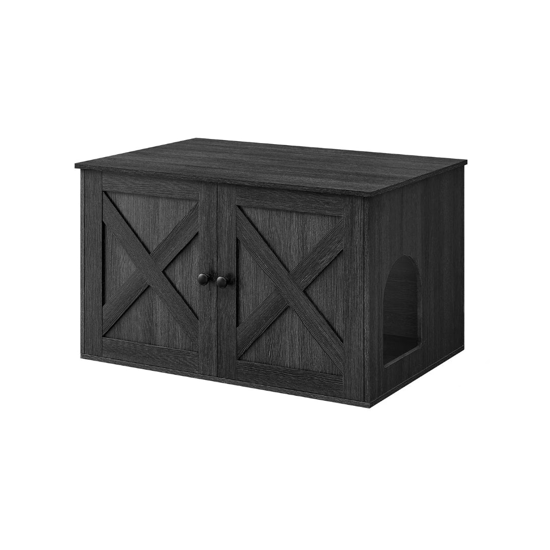 Cat Litter Box Enclosure Furniture Cabinet With Divider 31.5in Wide – product view 4 | Ridgefield Furniture