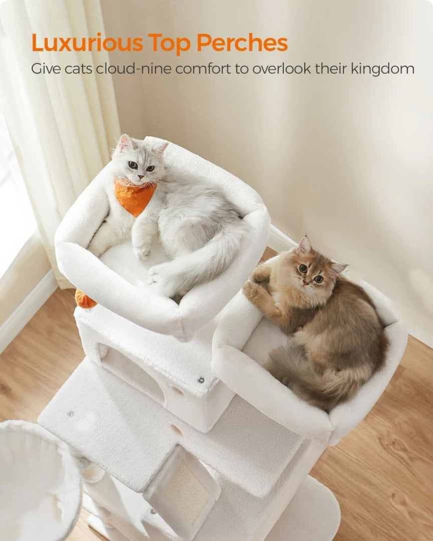Cat Tree 66.1in Multi Level Cat Tower With Perches Caves Hammock – product view 3 | Ridgefield Furniture