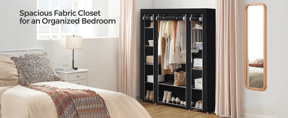 Closet Wardrobe With Non Woven Fabric Cover And Hanging Rails - product photo 29