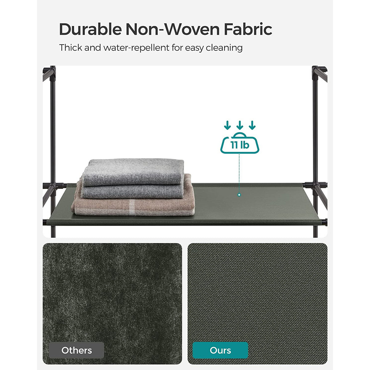 Closet Wardrobe With Non Woven Fabric Cover And Hanging Rails - product photo 33