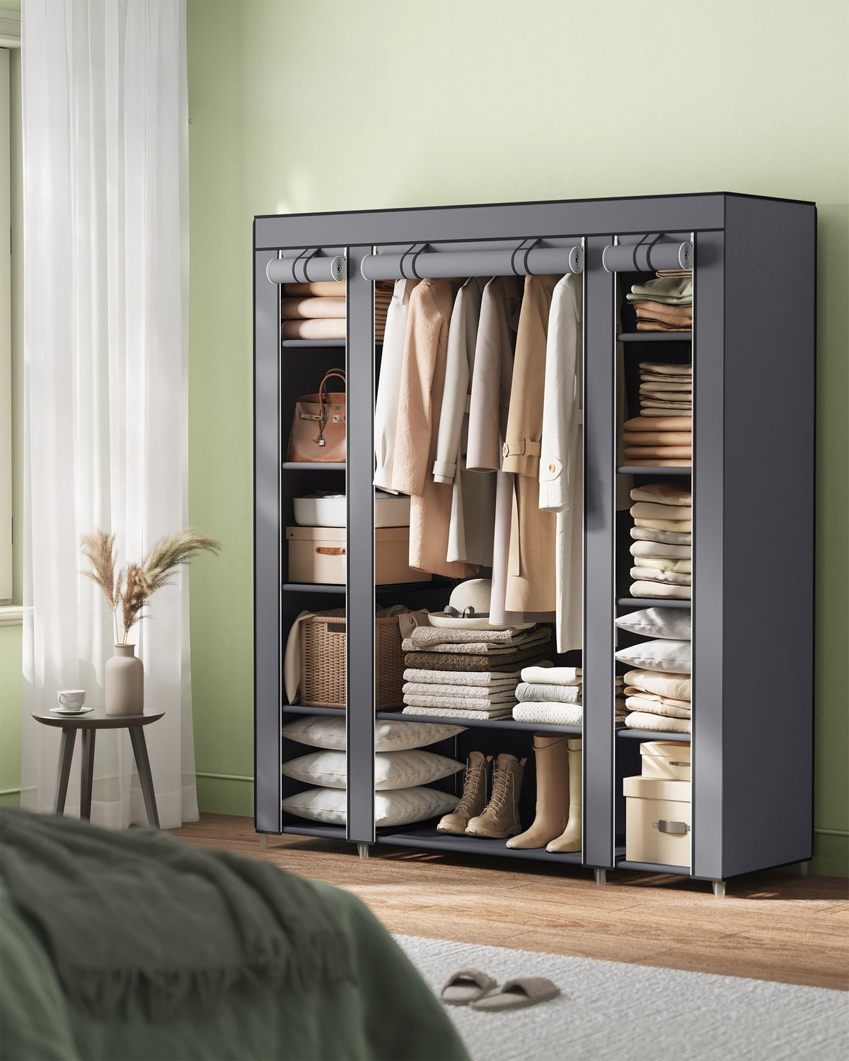Closet Wardrobe With Non Woven Fabric Cover And Hanging Rails - product photo 46