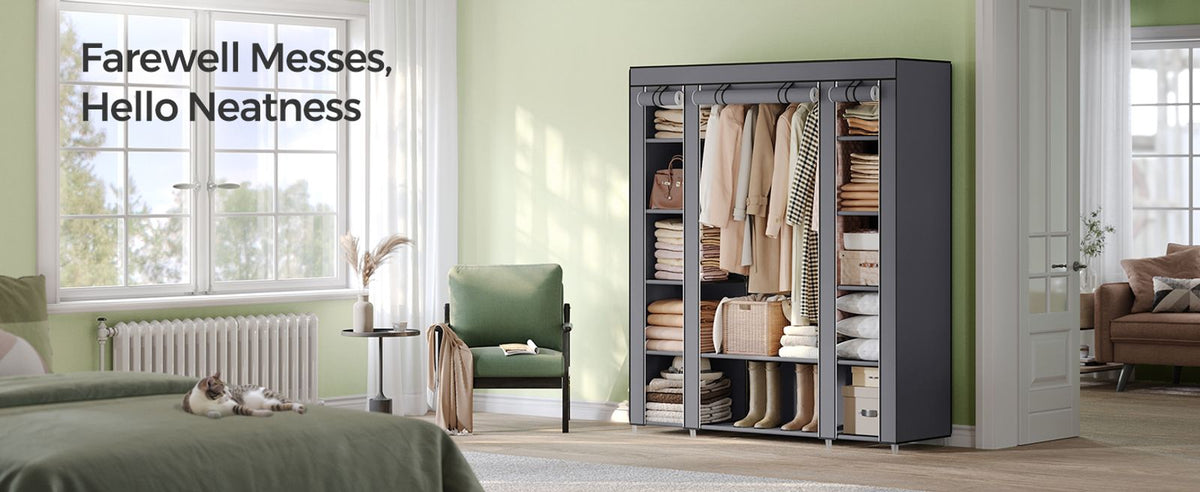 Closet Wardrobe With Non-Woven Fabric Cover - product photo 17