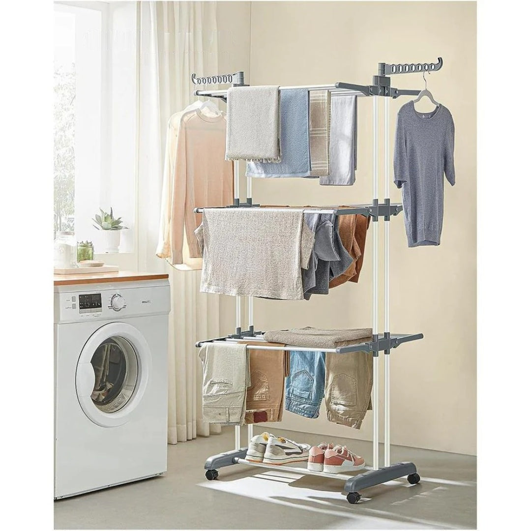 Clothes Drying Rack 4-Tier Foldable Laundry Stand 67.7in High – product view 11 | Ridgefield Furniture