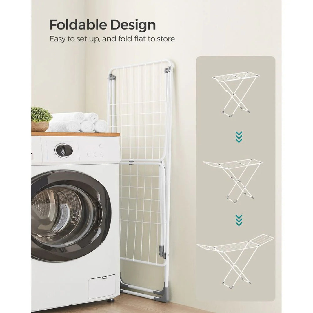 Clothes Drying Rack Foldable Gullwing Airer 71.7in Wide – product view 6 | Ridgefield Furniture
