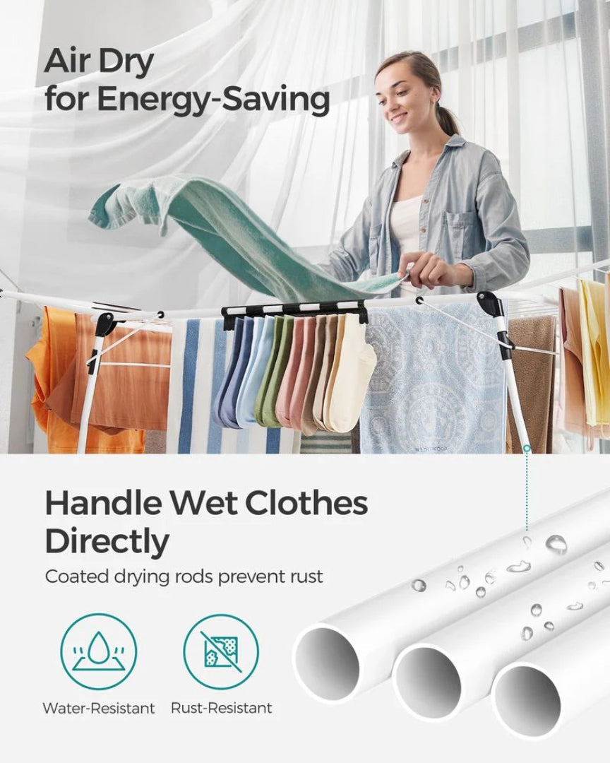 Clothes Drying Rack Foldable Laundry Airer 59ft Drying Space – product view 7 | Ridgefield Furniture