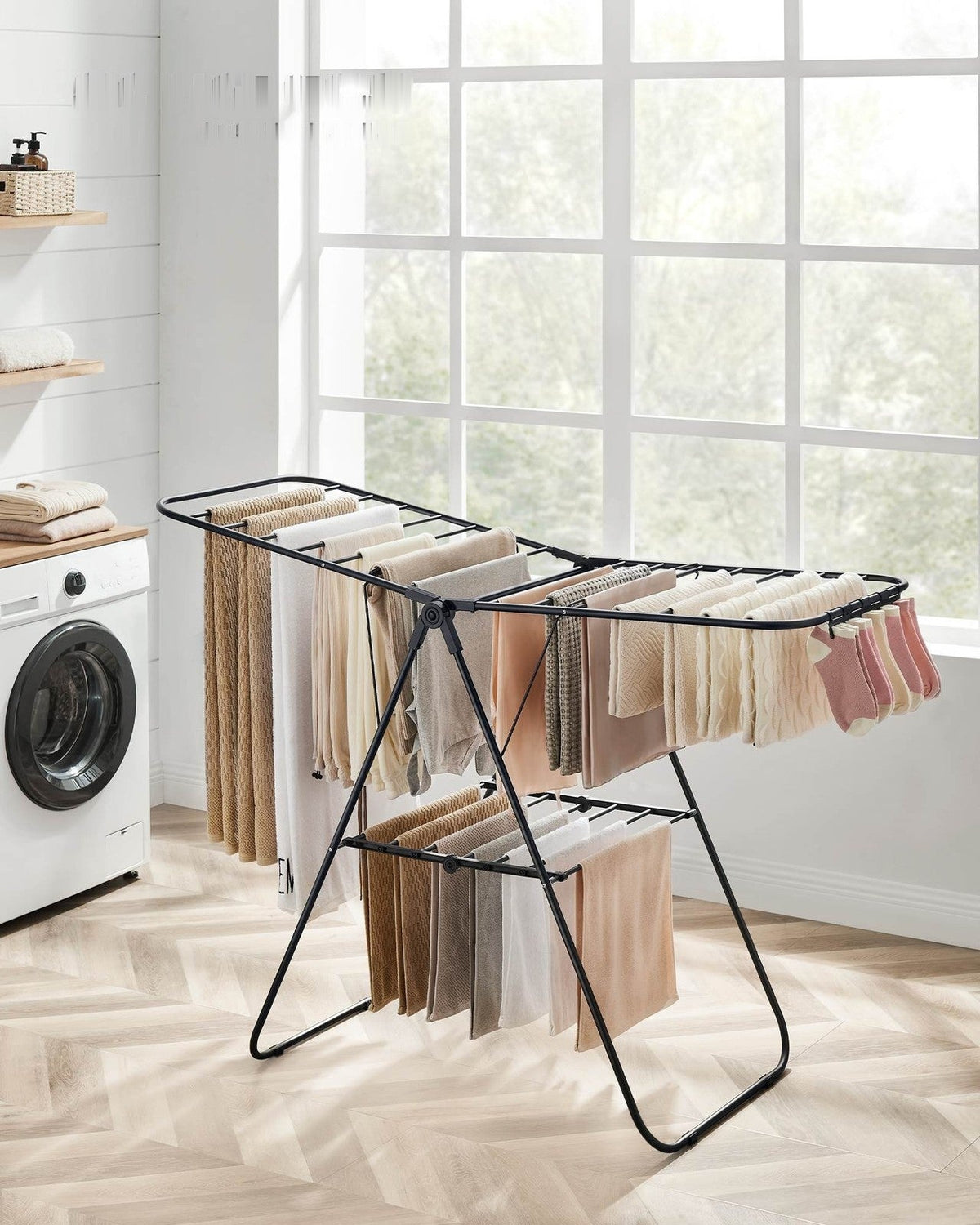 Clothes Drying Rack With Sock Clips - product photo 33