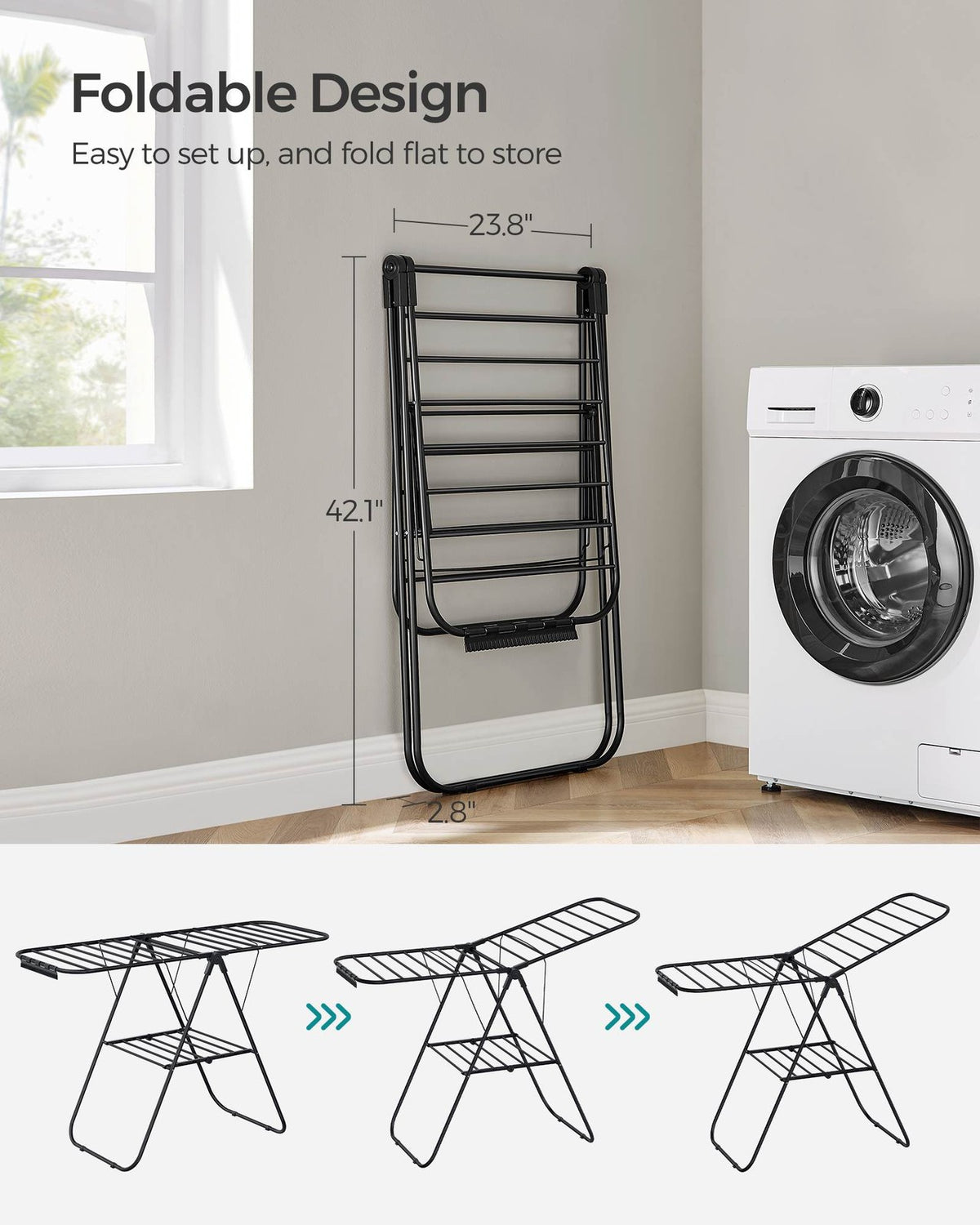 Clothes Drying Rack With Sock Clips - product photo 35