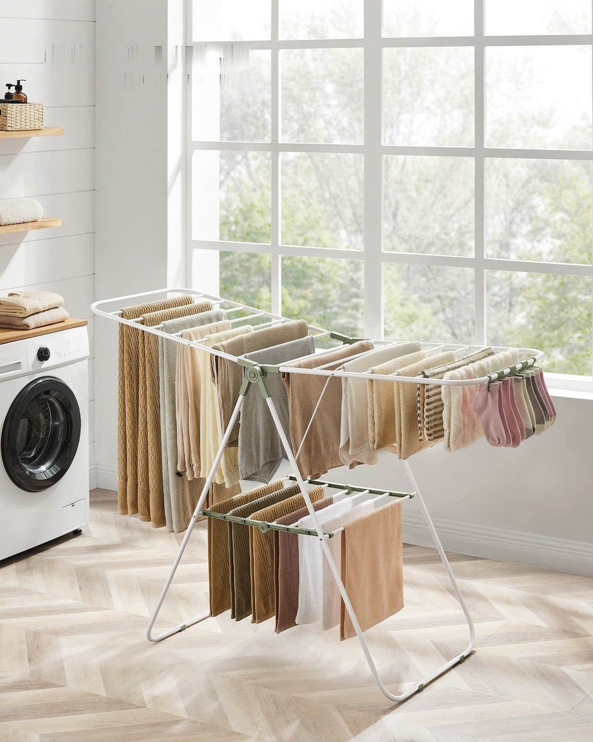 Clothes Drying Rack With Sock Clips - product photo 40