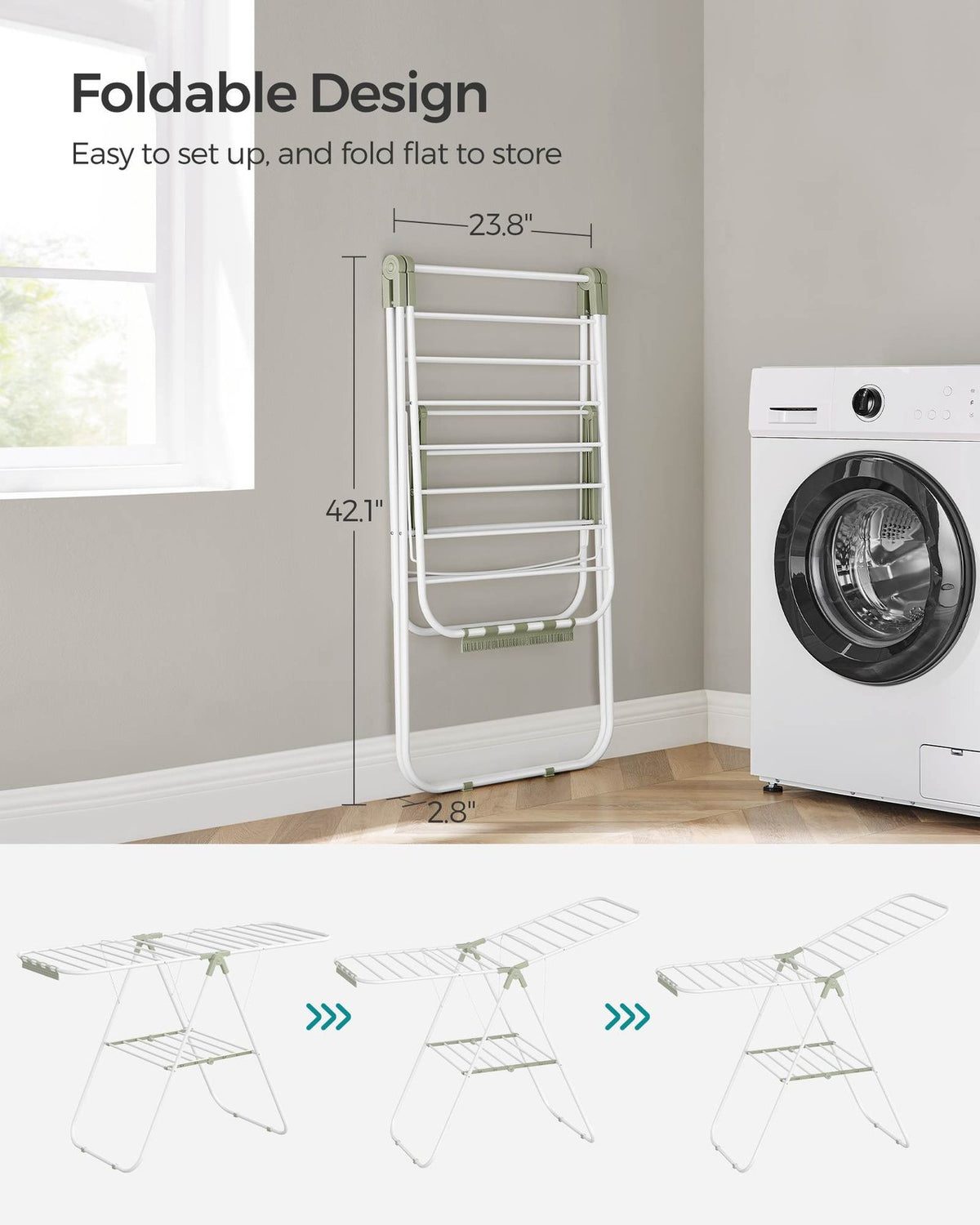 Clothes Drying Rack With Sock Clips - product photo 42